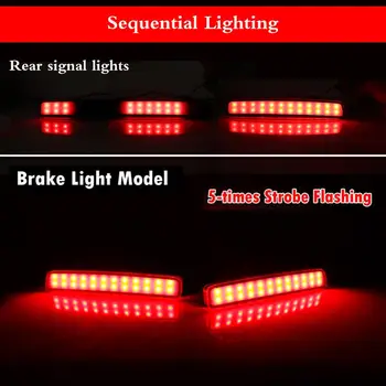 IJDM Raudonas LED Bamperio Atšvaito šviesą 14-16 Scion tC & Toyota Prius V Funkcija kaip Uodega,Stabdžių & Galiniai Rūko Žibintai, Posūkio Žibintai