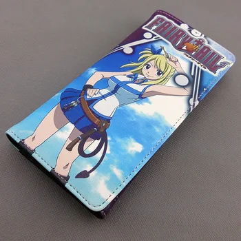 Ilgai stiliaus PU piniginė su spalvinga spausdinti Anime 