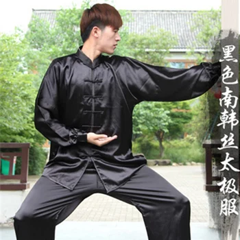 Ilgomis Rankovėmis Tradicinį Pietų Korėjos Viskozės Medžiagos Kombinezonas Kinijos Kung Fu Chi Vienodas Pavasarį, Rudenį, Marškinėliai, Kelnės Vyrams, Moterims