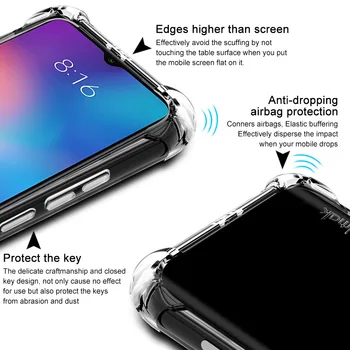 IMAK TPU Crystal Case Sony Xperia 10 II Atveju Silikonas Skaidrus galinis Dangtelis Odos Sony Xperia 10ii Atveju Xperia10 II 