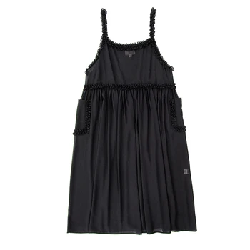Imakokoni suspender suknelė originalus prarasti didelio dydžio medvilnės vasarą ilgai tinklelio suknelė moterų 192604