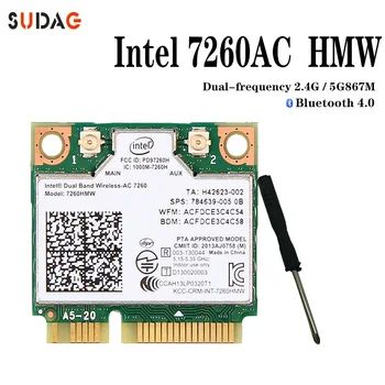 Inalámbrica Intel 7260 Intel7260 7260AC 7260HMW 2,4 y 5G 867M BT4.0 MiniPCIe WiFi