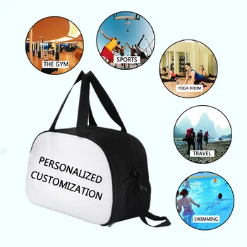 Individualų drobės kelionės daugiafunkcinio sporto krepšys spausdinimo kosmetika foto vandeniui didelės talpos bagažo krepšys dieną touring