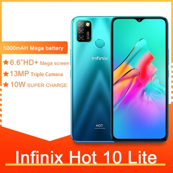 Infinix Karšto 10 Lite išmaniųjų telefonų 6.6
