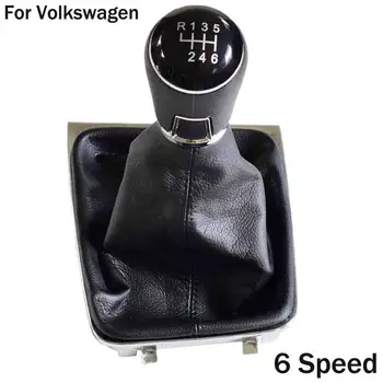 Instrukcija 5 6 Greičio Automobilio Stilius Volkswagen VW Golf7 MK7 2013 m. m. m. 2016 m. 2017 Pavarų Perjungimo Mygtukas Jungiklis Su Gaiter Įkrovos Dangtis
