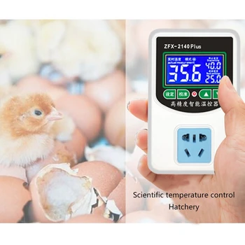 Intelektinių Temperatūros Reguliatorius Elektroninis Termostatas su LED Ekranu ir Lizdas Šiltnamio efektą sukeliančių(2200W,JAV Plug)