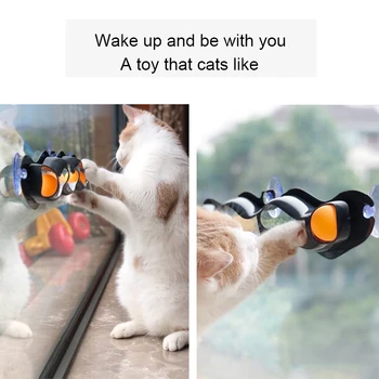 Interaktyvus Kelio Kamuolys Katė Langą Siurbtukas Pet Žaislas Funny Cat Žaislai Pet Kačiukas Juokinga Kamuolys Žaislas Gyvis Windows Kačių Žaislai