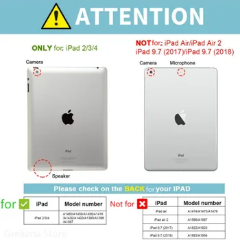 IPad 3 atveju A1416 A1430 A1403 Lengvas Padengti iPad 2 3 4 