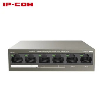 IPCOM F1106P-4-63W 6 Port Poe Ethernet Tinklo Jungiklio, 10/100Mpbs Lan Hub 4 Port Poe Maitinimo Jungiklis Purkštuvas Ip Kameros