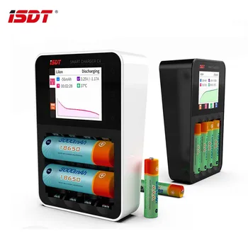 ISDT C4 8A Jutiklinis Ekranas Smart Baterijų Kroviklis Su Spalvotas Ekranas ir USB Išėjimas 18650 26650 AA AAA Baterijos