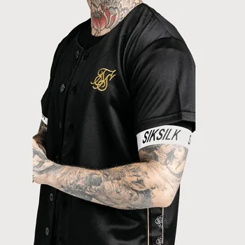 Ispanijos Vyrų Sik Šilko Šilko Beisbolo Jerse Marškinėliai Vyrams Vasaros Streetwear Žmogaus sportinius Marškinėlius, Hip-Hop Tee Siksilk T-shirt Vyrai