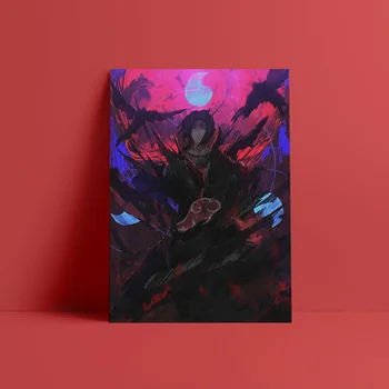 Itachi Uchiha Akatsuki anime Sienos Meno Drobės Rėmo Apdaila plakato nuotraukas kambarį Namų dekoro Įrėminti Mediniai Tapyba