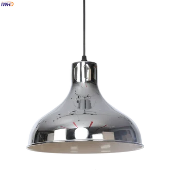IWHD Hanglamp Sidabro spalvos Metalo LED Pakabukas Šviesos Armatūra Danga 