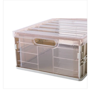 Išardomas Plastikinis Talpinimo Krepšelį Lankstymo Atveju Dėžė Dėžės Naudingumo Kosmetikos Konteinerių Darbalaukio Turėtojas