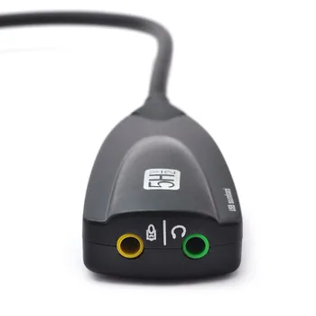 Išorinė USB Garso plokštė 7.1 Adapteris 5HV2 USB 3D CH Sound Antimagnetic Garso Mikrofoną su Ausinėmis, 3,5 mm Jack Nešiojamas KOMPIUTERIS