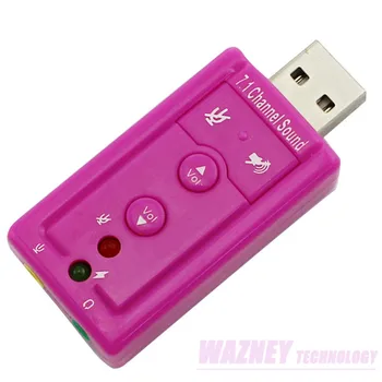 Išorinį USB 3D Audio USB Garso Plokštę, Adapteris 7.1 Kanalų Profesionalus Mikrofonas, Ausinės 3,5 mm Win XP / 78 Android Linux