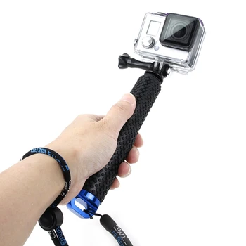 Ištraukiamas Mini Selfie Klijuoti Vandeniui Mėlyna Monopodzie už gopro Hero 4/3/3+