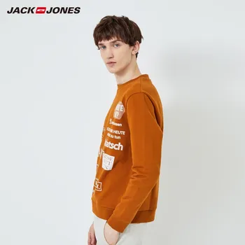JackJones Vyrų Laišką, kuriame Spausdinami Streetwear Sportiškas, apvalia Iškirpte, Susagstomi megztiniai Megztinis Mada| 219333515