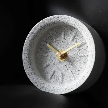 JADUOMA Stalo Laikrodis Creatuve Juoda Smėlio dirbtinio akmens Laikrodis Ant Stalo Laikrodis Modernaus Dizaino, Namų Dekoravimo, Pramonės Išjungti Žiūrėti