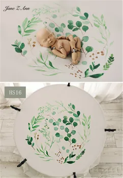 Jane Z Ann Miško stiliaus akvarelė vainiką gėlių fone audinio sulankstomas vaikams, kūdikių naujagimių fotografijų rekvizitai fone 1,5 x.1.5 m
