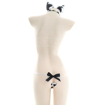 Japonijos Cos Karvė Cosplay Kostiumas Seksualus Moterų Tankini Bikini maudymosi kostiumėlį Anime Mergaičių maudymosi Kostiumėliai, Drabužiai Lolita Liemenėlė ir Juosmenėlės Rinkinys