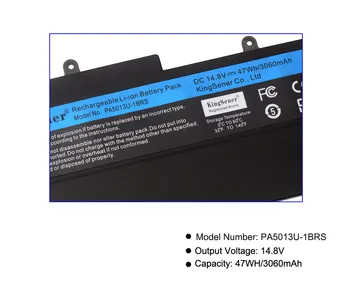 Japonijos Ląstelių PA5013U-1BRS PA5013U Baterija Toshiba Portege Z830 Z835 Z930 Z935 Ultrabook PA5013 14.8 V 3060mAh Nemokamas Įrankis