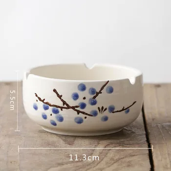 Japoniška Keramika, Pelenų Plokštelės Gėlių Modelio Peleninę Rūkymas Laikiklis Office Namų Kambarį Naudojimo Namų Dekoro