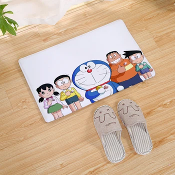 Japonų Animacinių filmų Doraemon Spausdinti Namo Słomianka Vidpadis Virtuvės Kilimų Patalpų Sveiki Vonios kambarys Anti-slydimo Kilimėliai 80cm