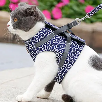 Japonų Stiliaus Pet Šuo, Katė, Diržas Liemenės Apykaklės Lauko Vaikščioti Pavadėliu Nustatyti prancūzų Buldogas Čihuahua Pug