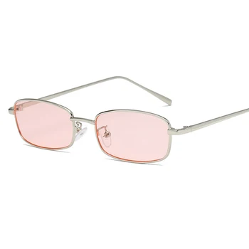 JAXIN Mados mažas rėmo metaliniais rėmais Akiniai nuo saulės Moterims asmenybės tendencija stačiakampio formos Saulės Akiniai Vyrams, prekės dizainas UV400 akiniai