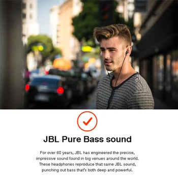 JBL T290 3.5 mm Laidinio Ausinės Stereo Muzikos, Sporto Pure Bass laisvų Rankų įranga 1-Mygtukas Nuotolinio Rankas-nemokamai Skambinti su Mic for Smartphones