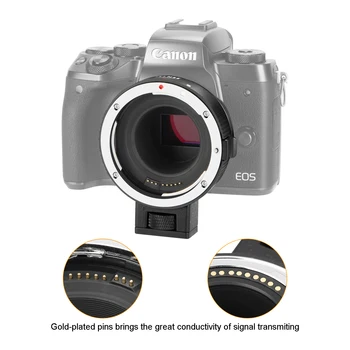 JINTU EF-EOSM Elektroninė Automatinio Fokusavimo Objektyvo adapteris Canon EOS EF, EF-S objektyvas su EOS M EF-M M2 M3 M5 M6 M10 Veidrodžio Kameros