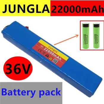 JUNGLA 2020 Originalus 36V akumuliatorius 10S4P 22Ah baterija 1000W didelės galios baterija 42V 22000mAh Ebike elektrinių dviračių (BMS)+kroviklis