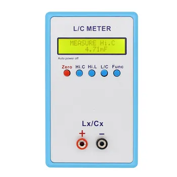 JUNTEK LC-200A Skaitmeninis LCD Talpą, indukcinių skaitiklių LC Matuoklis 1pF-100mF 1uH-100H