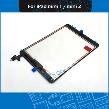 Juoda Balta A1432 A1454 A1455 A1490 A1489 skaitmeninis keitiklis Priekinis Stiklas iPad Mini 1 Mini 2 Touch Screen Skydelis Su Home mygtuką
