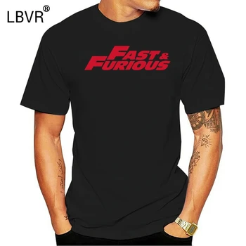 Juoda Fast & Furious Klasikinis Raudonas Logotipas Marškinėliai VYRIŠKI S-3Xl Mus Medvilnės Prarasti Dydžio Marškinėliai