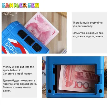 Juokingas Vaikas taupyklė Muzikos Žaislai Modeliavimas Popieriaus Smulkintuvas Elektroninių ATM Piggy Bank Pinigų Monetomis Sutaupyti Lauke Indėlių Vaikams