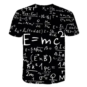Juokingi Fizikos Formulės Matematikos marškinėliai 3D Spausdinimo O-kaklo vyriški marškinėliai 3D Prarasti Prekės Streetwear Geek Tee marškinėliai Vyrams