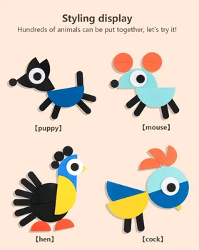Juokingi Gyvūnų Įspūdį Kūdikių Ankstyvojo Ugdymo Dėlionės Intelekto Vaikų Medinis Žaislas Blokai Geometrinis Pelėda Mažas Paukštis