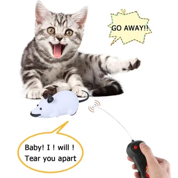 Juokingi Kačių Žaislas Elektros Pelės Naminių Kačių Žaislai Belaidžio Nuotolinio Valdymo Modeliavimas Pelės Juokingas Žaisti Žaislai Katėms Kitten