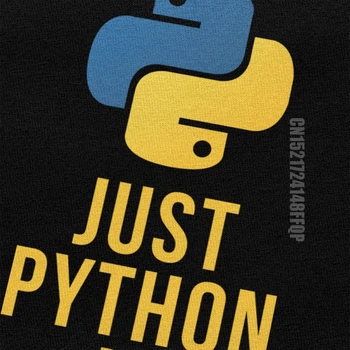 Juokingi vyriški Įkvėpimo Tiesiog Python ji Marškinėliai Geek Kompiuterio Medvilnės Kūrėjas T-shirt Programavimo Kalbos Kodą, Programuotojas Tees