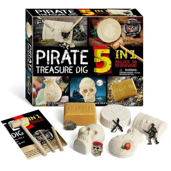 Juros periodo Pasaulyje Dinozaurų Vaikams, Žaislai, Sea Shell Piratų Kaukolės Tyrannosaurus Namų Žaislai Vaikams KASTI Mokslo Kasybos Žaislų Dėžutę