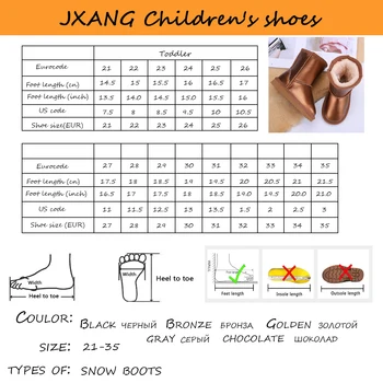 JXANG 2020 Australijos aukštos kokybės vaikų originali karvės odos odos sniego batai kailio sniego batai klasikiniai žieminiai šilti batai