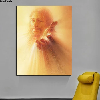 Jėzus Kristus, Dievo Ranka Drobė Spausdinama Nuotrauka Modulinės Paveikslų Kambarį Plakatas Ant Sienos, Namų Dekoro