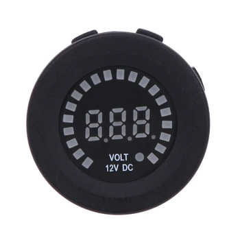 Jūrų Digital Voltmeter voltmetras LED Ekranas Automobilių Valtis Baterijos Indikatorius 12V Lauko Dalių Asmeninių Automobilių Reikmenys