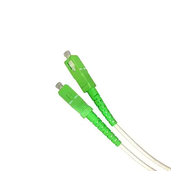 Kabelio fibra optica SC-APC monomodo simplex 9-125 5 M Blanco