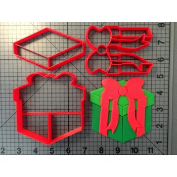 Kalėdinė dovana Kalėdos langelį formos minkštas žirklės, skirtos dekoruoti pyragai, keksiukai slapukus 3D atspausdintas PLA minkštas pelėsių