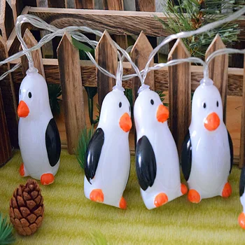 Kalėdų 1,5 m 10 Žibintai Mielas Pingvinas Šviesos Eilutę Kalėdų Dekoracijas Namų Linksmų Kalėdų, Naujųjų Metų Dekoracija Gimdymo.Q