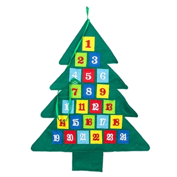 Kalėdų Advento Atgalinės atskaitos Sieninį Kalendorių su 24 Kišenės Namuose Kalėdos Medžių Kabo