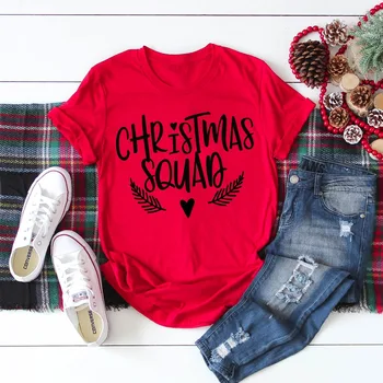 Kalėdų Būrys Marškinėliai juokingi grafikos dovana T-Shirt Moterims, Šeimos Kalėdų Tee Grupės medvilnės atsitiktinis grunge estetinės šalių topai